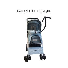 TOMMY EVCİL HAYVAN ARABASI 78x46x99,54 CM TURKUAZ MAX 15 KG